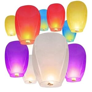 Colorful Sky Lanterns Set 14 Pieces